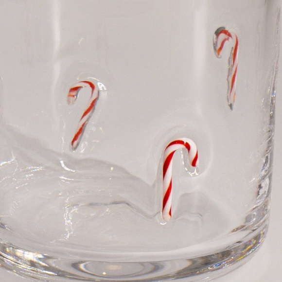 Candy Canes Icon Drinking Glass 16 Ounces Madison Home look for less collectible - Picture 4 of 4